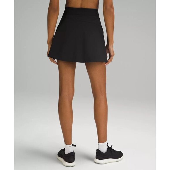 Lightweight High Rise Tennis Skirt - Black - Picture 4 of 6